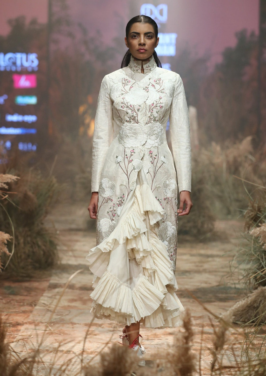 Bustier Ruffle Dress & Jacket - samantchauhan