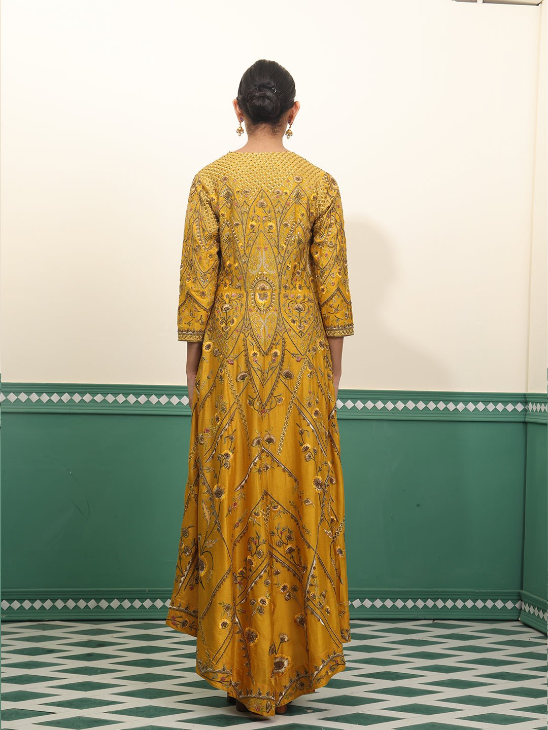 Chanderi silk kurta with high low hemline - samantchauhan Apparel & Accessories