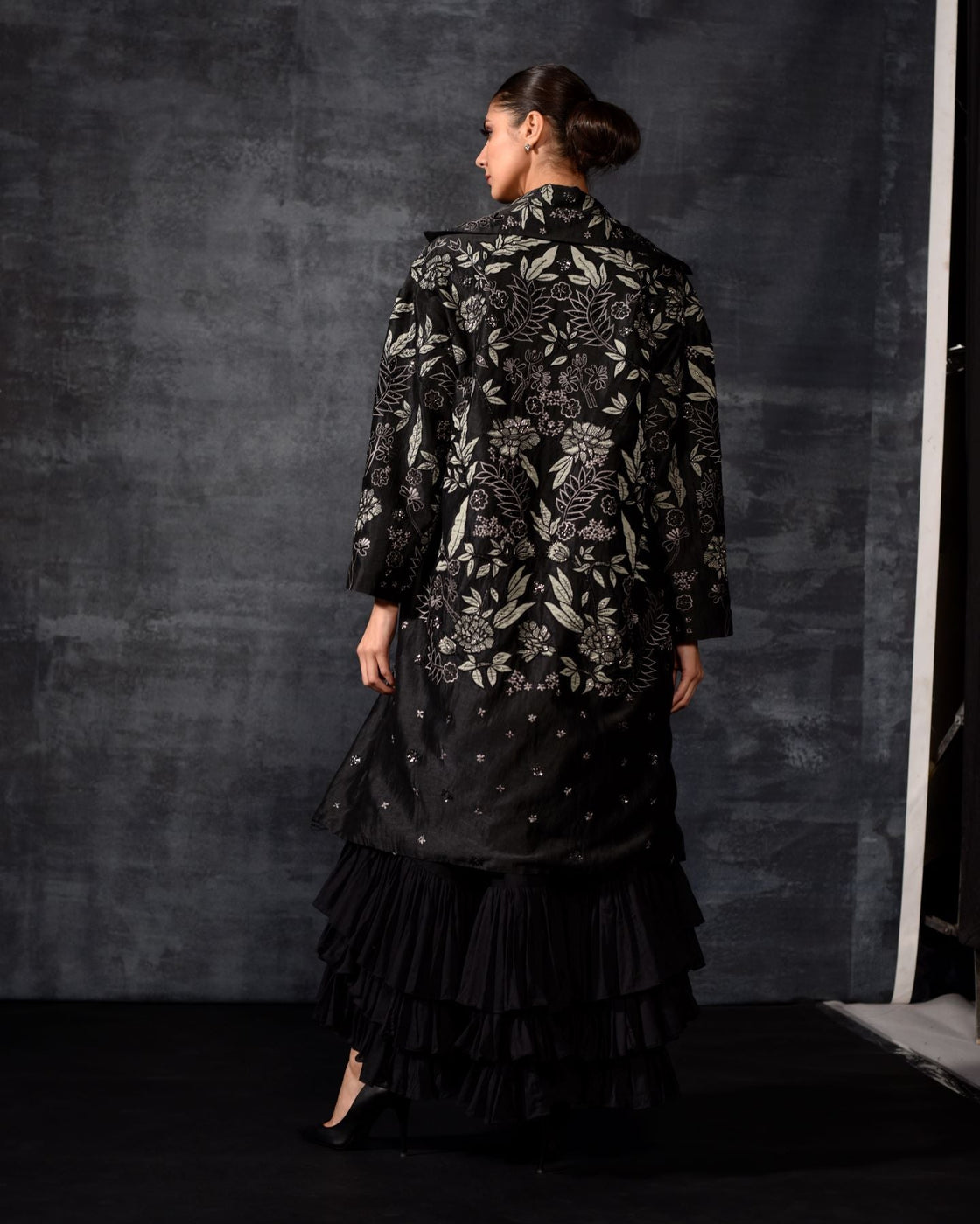 Chic Embroidered Longline Jacket - samantchauhan Apparel & Accessories