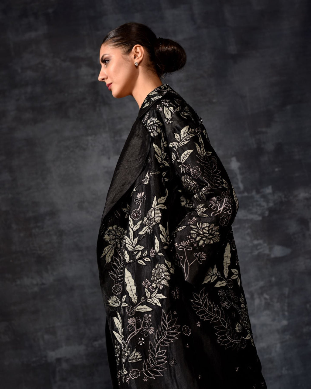 Chic Embroidered Longline Jacket - samantchauhan Apparel & Accessories