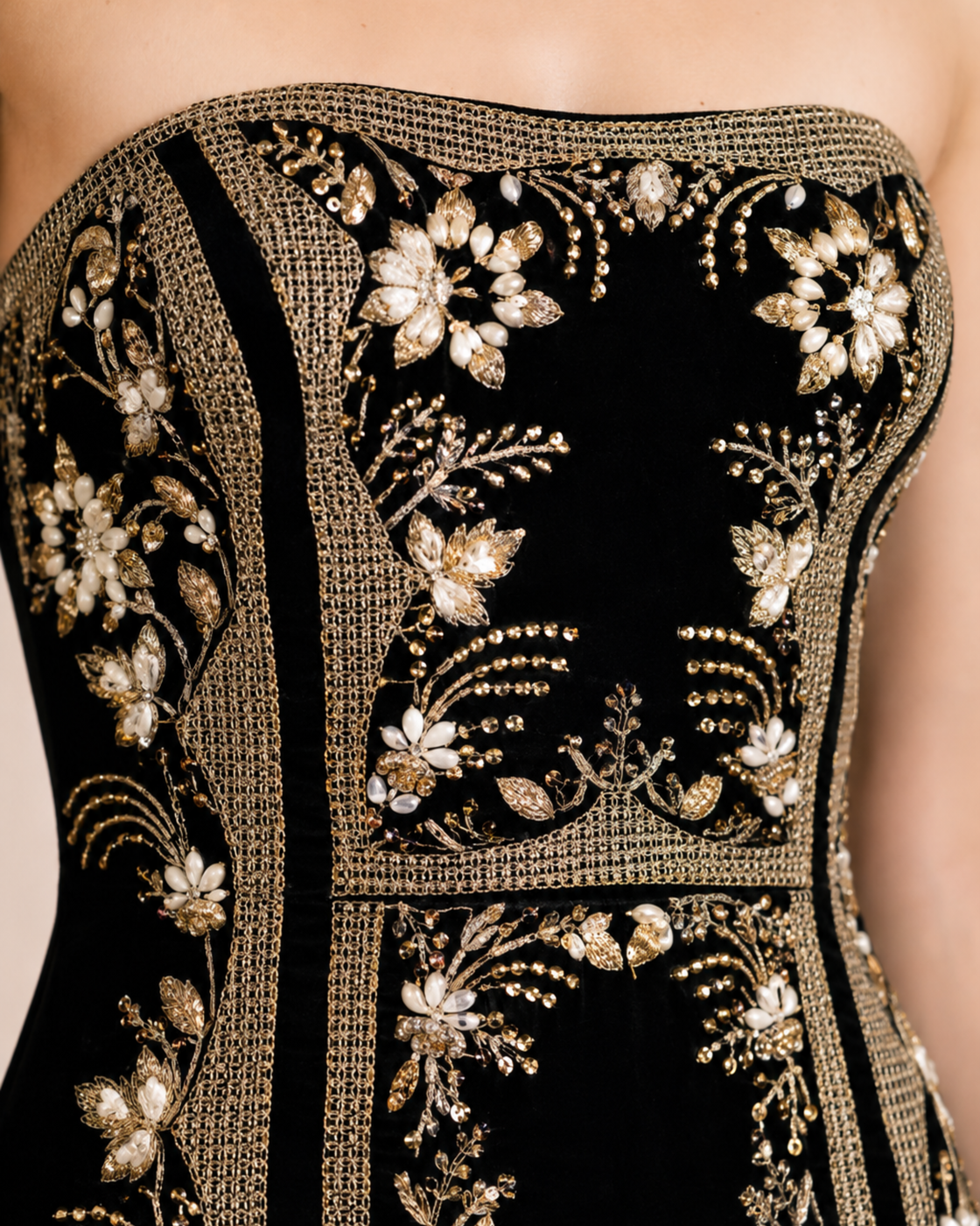 Embroider Bustier Gown