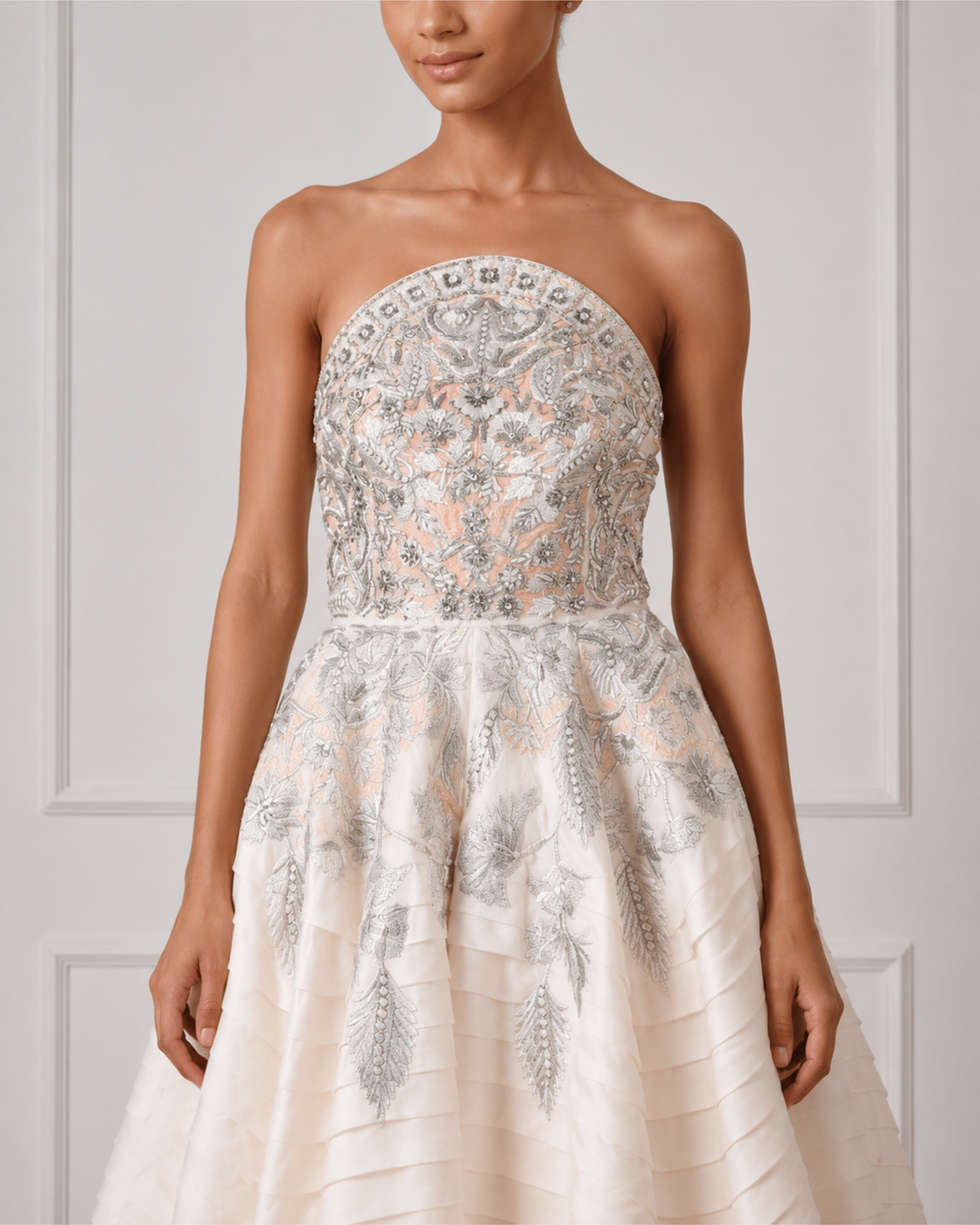 Off shoulder gown
