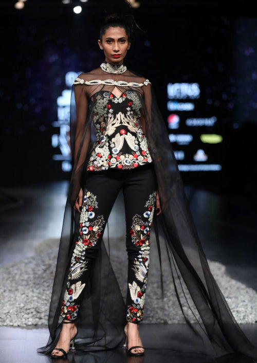 Corset & pant along with cape - samantchauhan