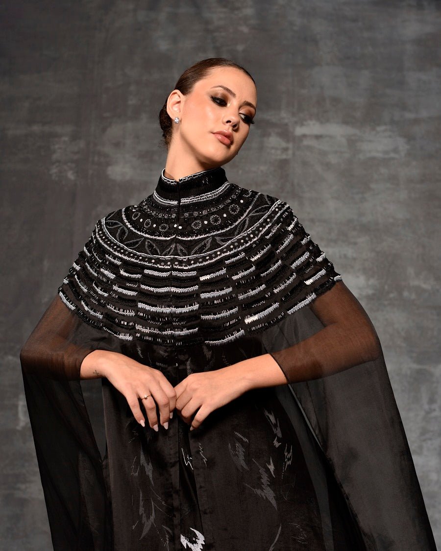 Cotton silk high - neck fitted dress - samantchauhan Apparel & Accessories