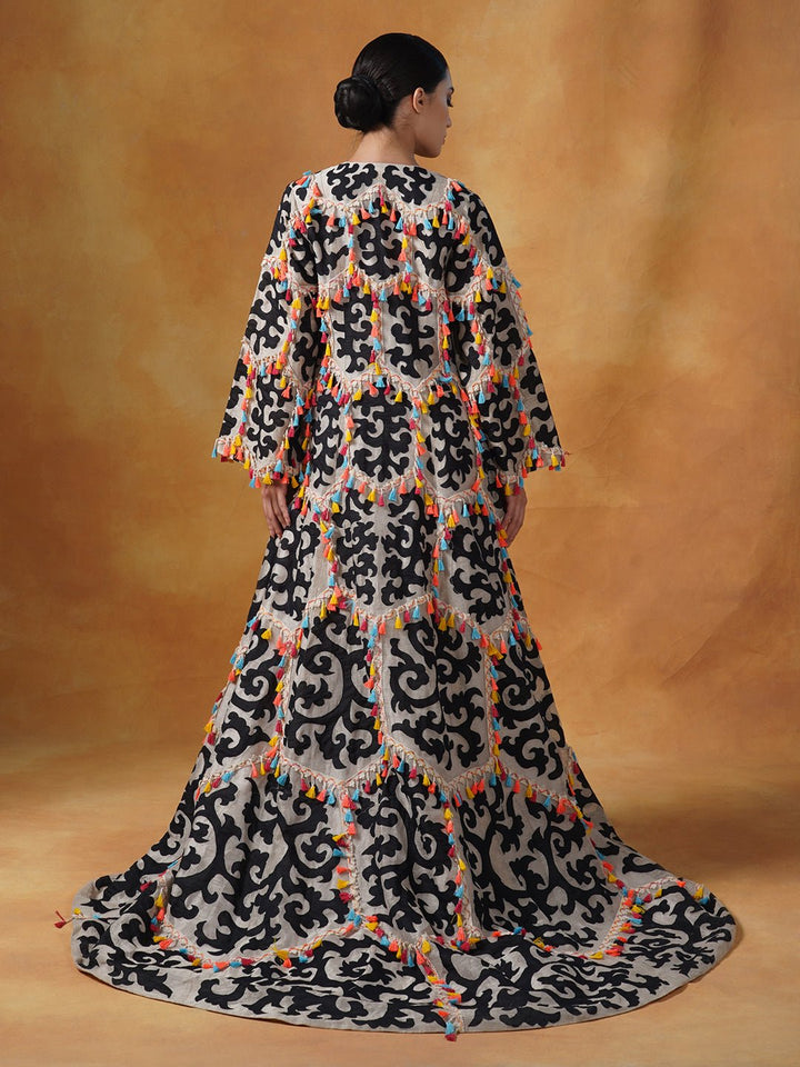 Cotton silk jacket over a drape skirt and blouse - samantchauhan Apparel &amp; Accessories