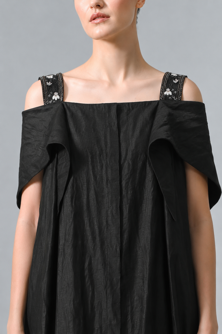Cold-Shoulder Sleeves Dress