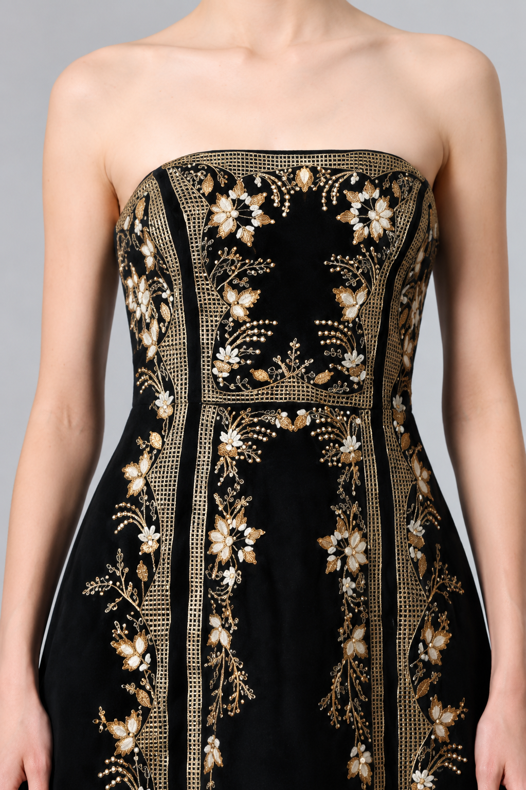 Embroider Bustier Gown