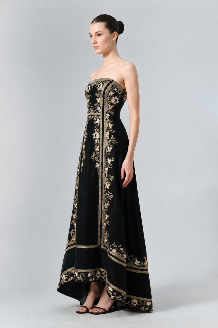 Embroider Bustier Gown