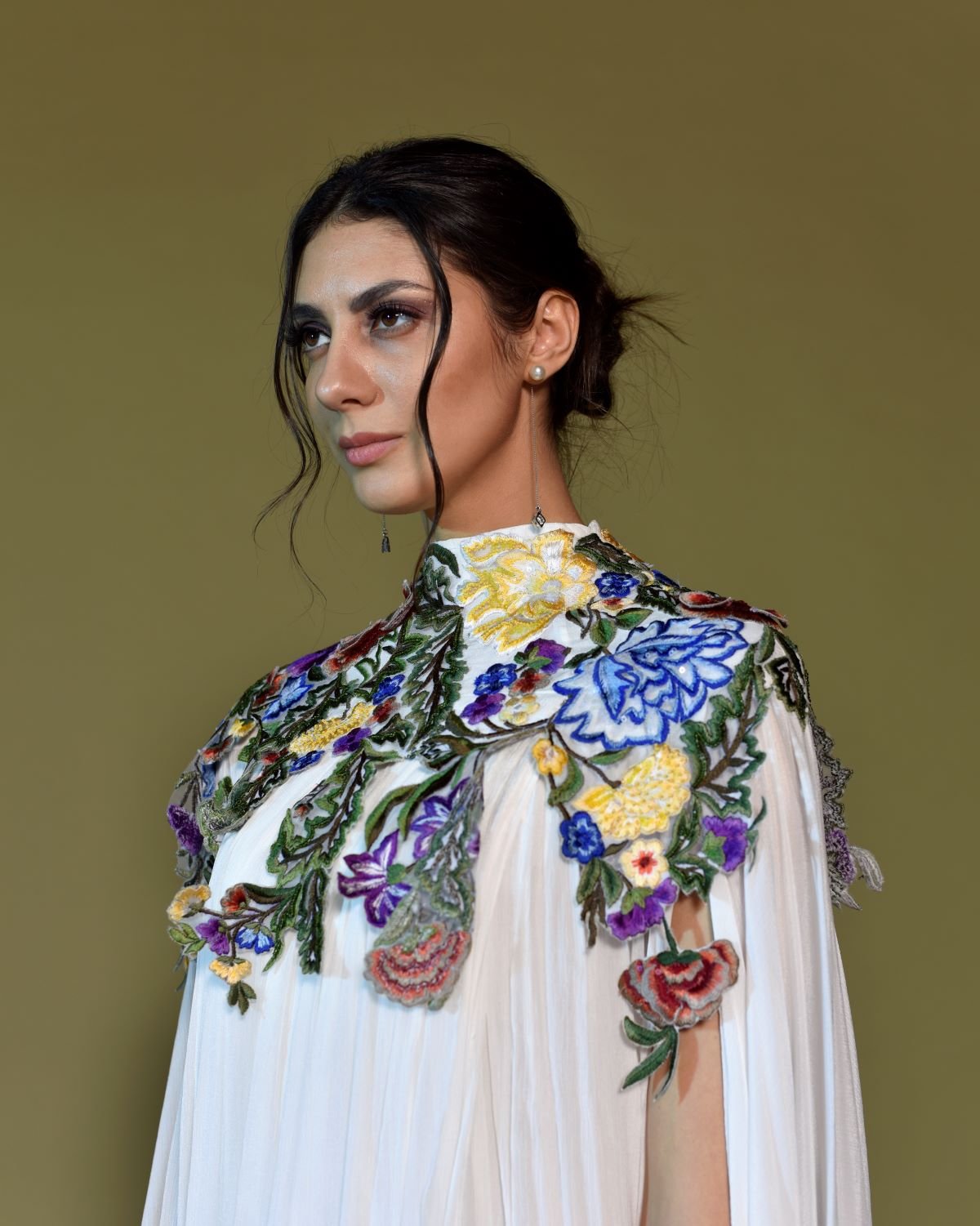 Emanate ethereal grace in multi color work Kaftan dress - samantchauhan Apparel & Accessories