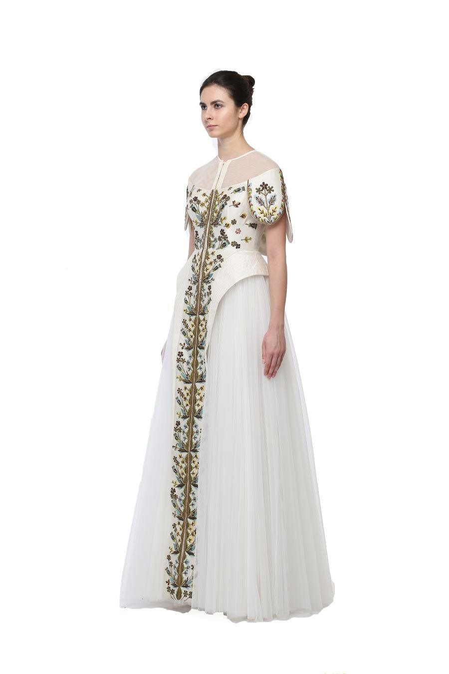 Embroidered Paneled Gown. - samantchauhan