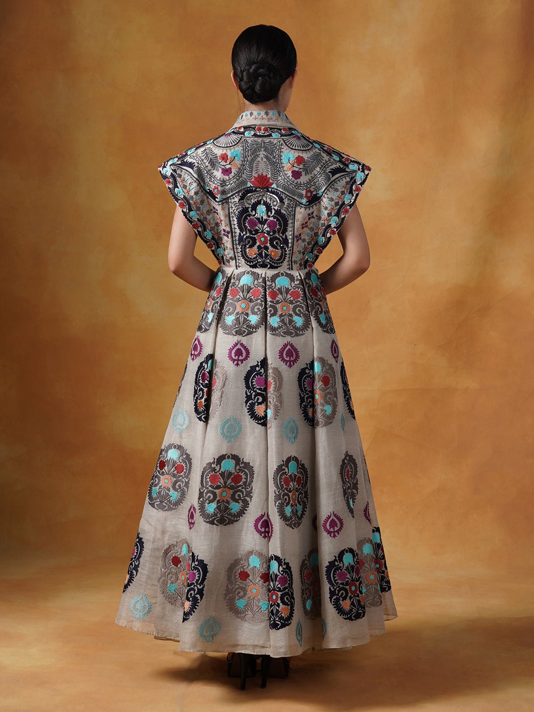 Featured here is a linen silk jacket style pleated - samantchauhan Apparel &amp; Accessories