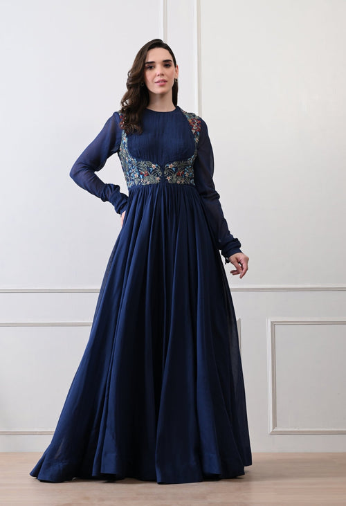 Fleur Royale Anarkali - samantchauhan Apparel & Accessories