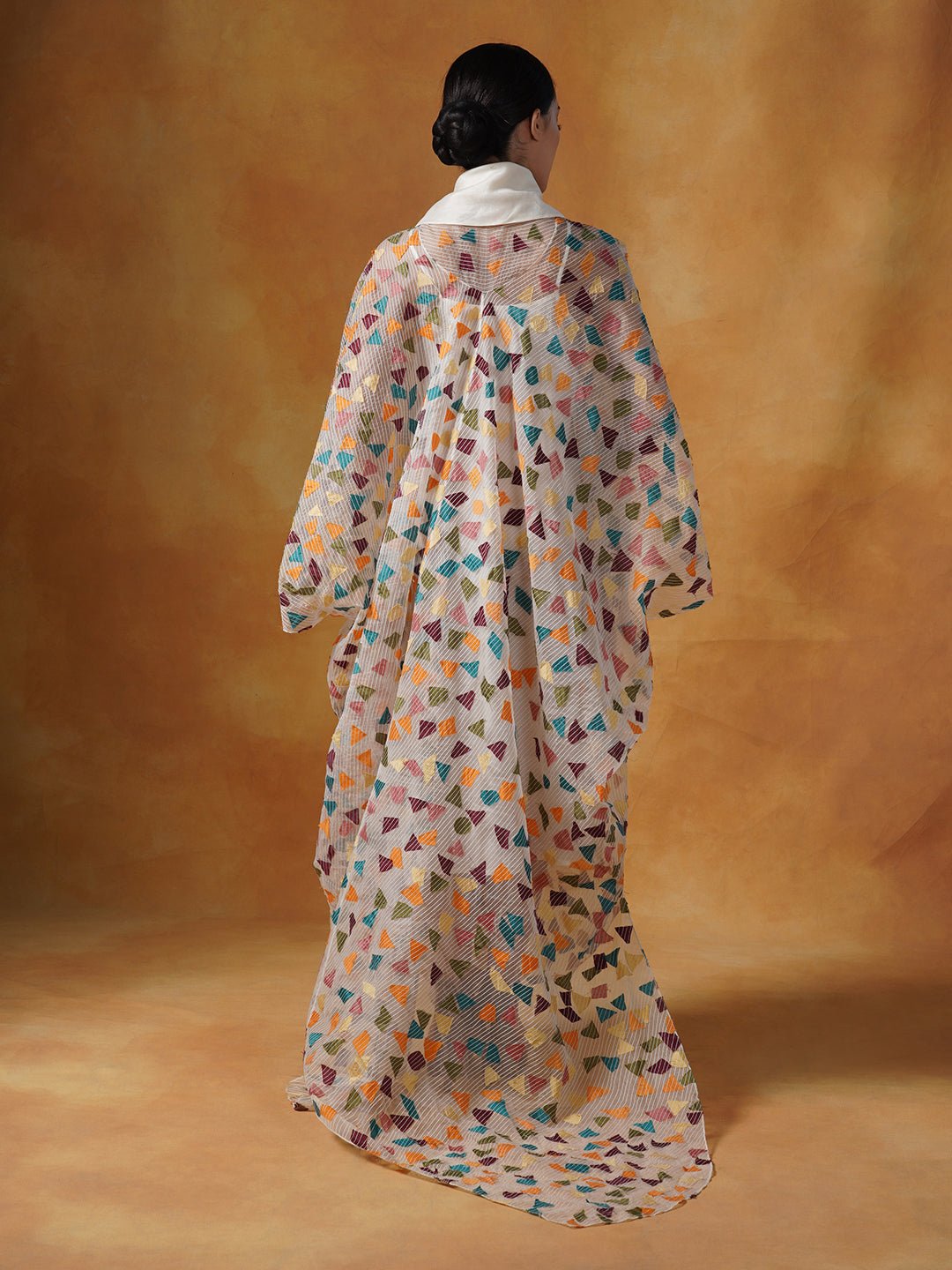 Floor - length kaftaan dress in organza silk - samantchauhan Apparel & Accessories