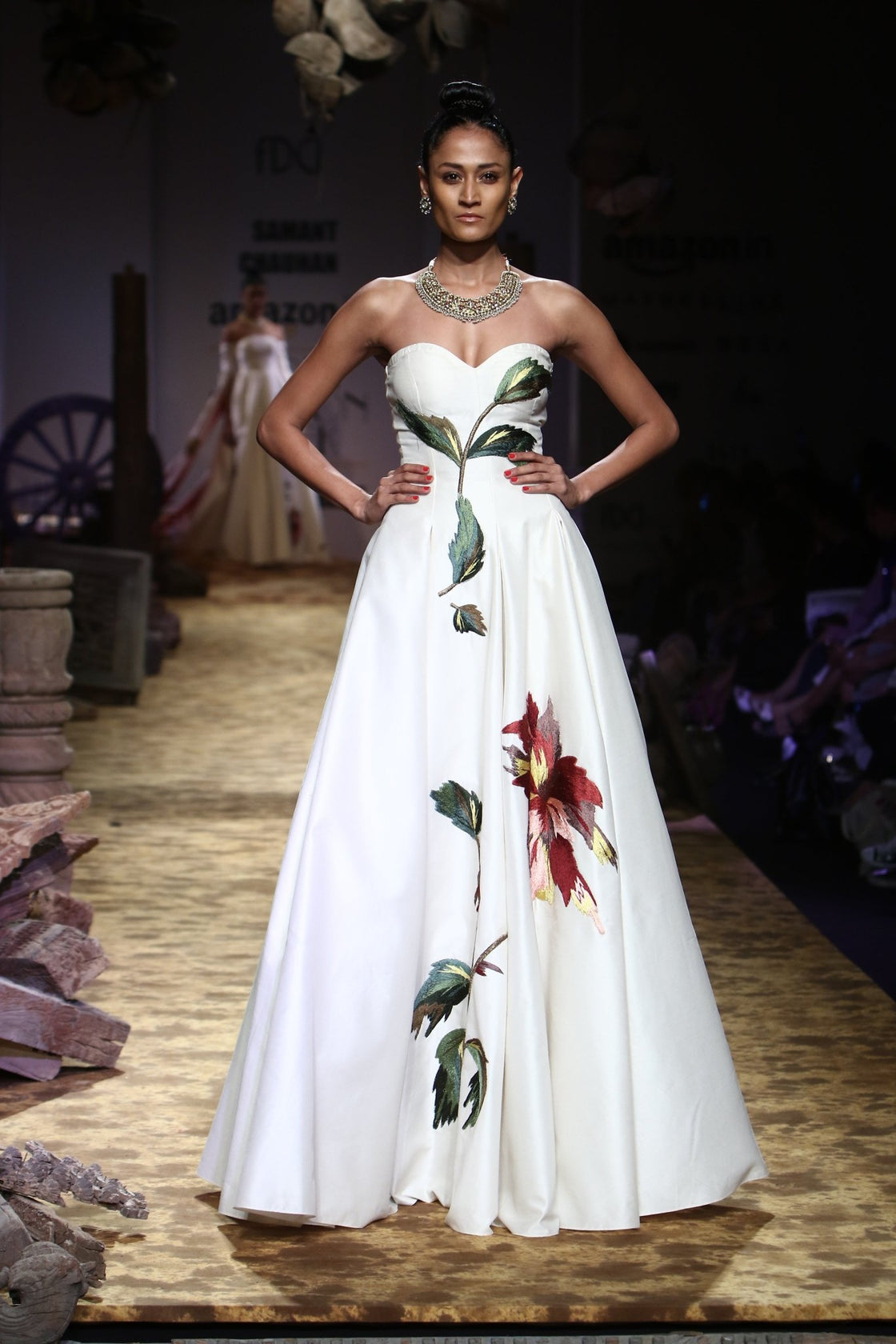 Floral Bustier Gown - samantchauhan