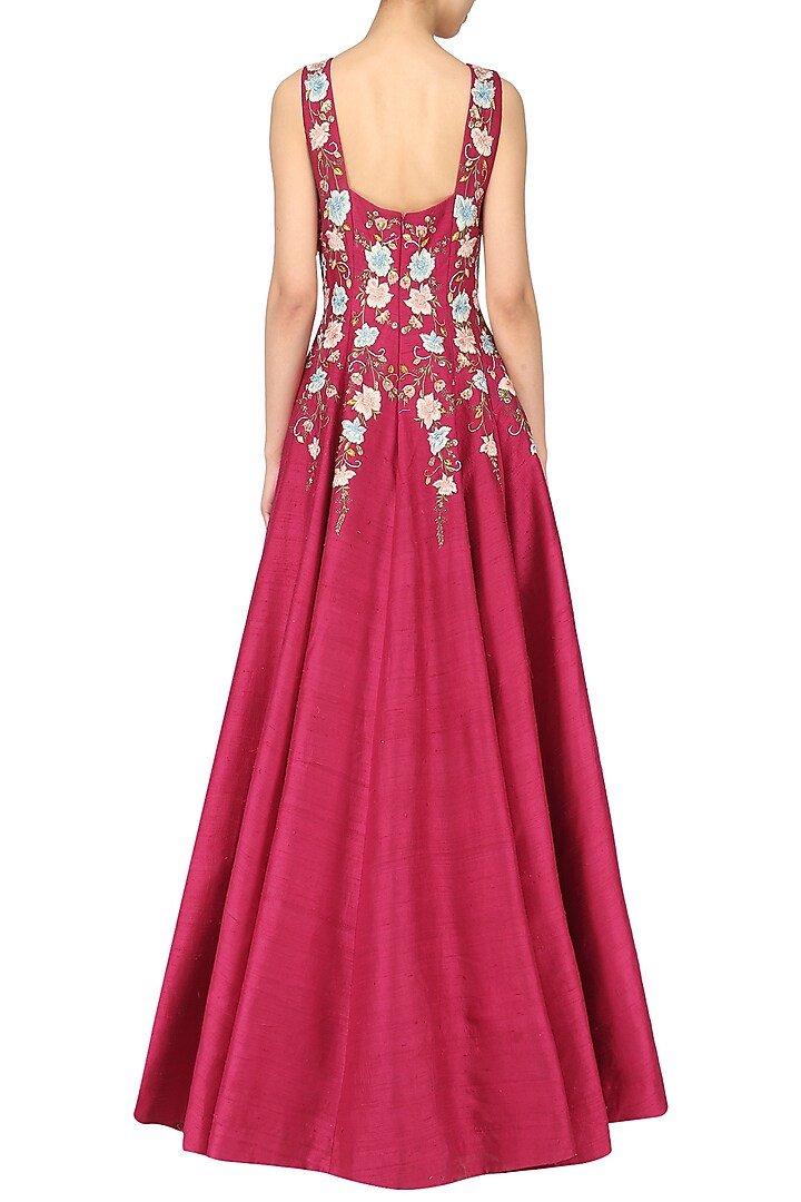 Floral Embroidered anarkali - samantchauhan