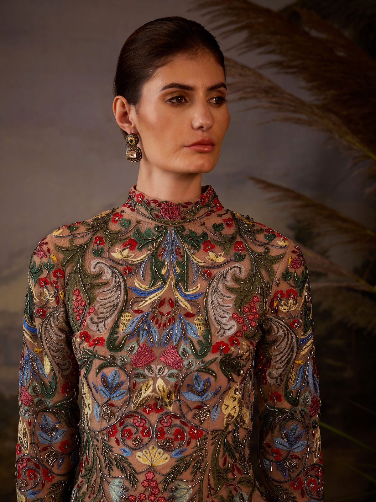 Floral Embroidered Mini Dress - samantchauhan Apparel & Accessories
