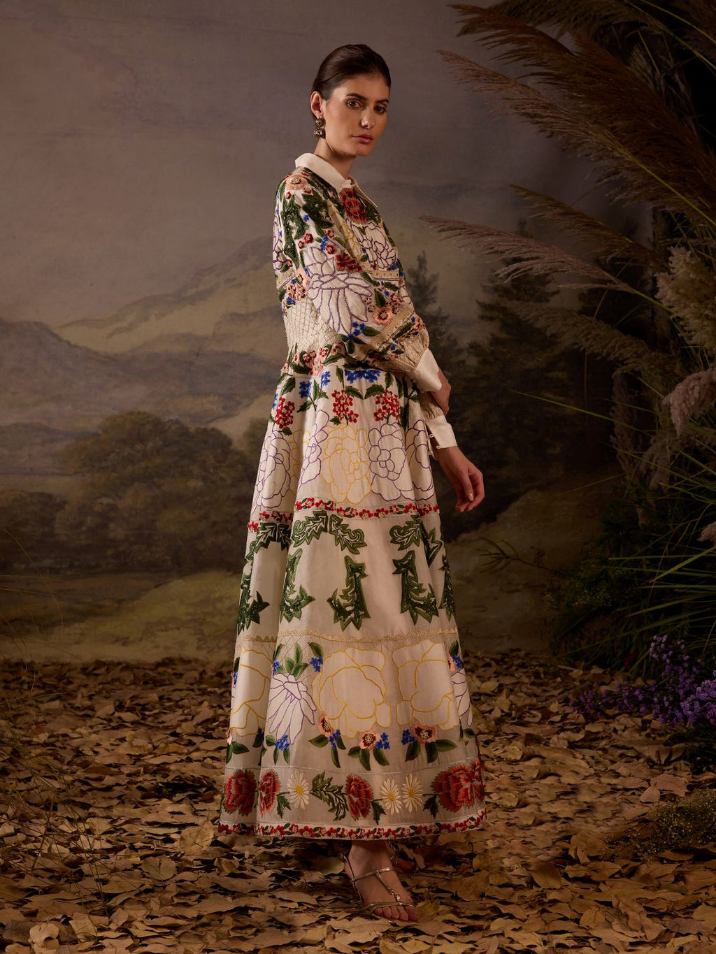 Floral Tapestry Gown - samantchauhan Apparel & Accessories