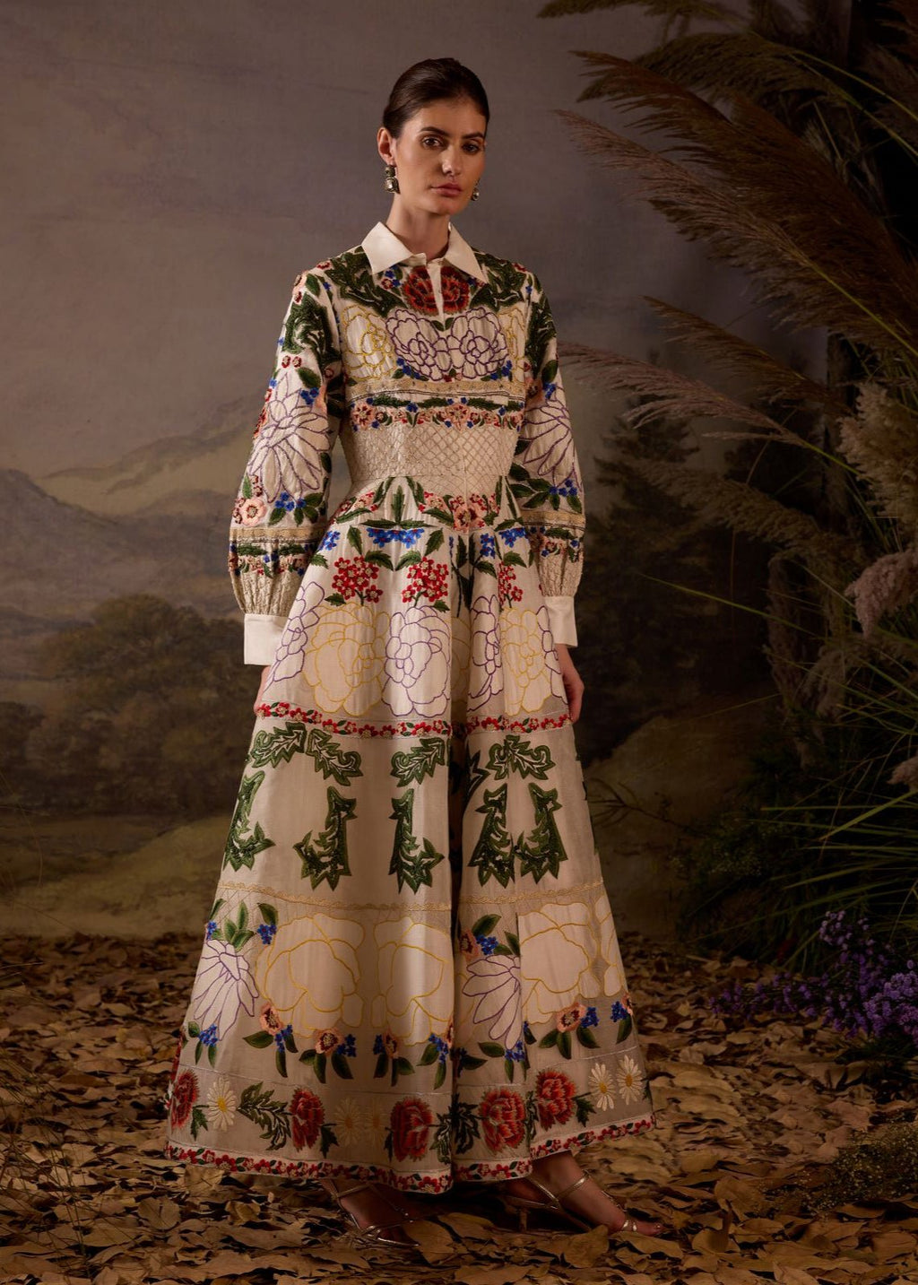 Floral Tapestry Gown - samantchauhan Apparel & Accessories