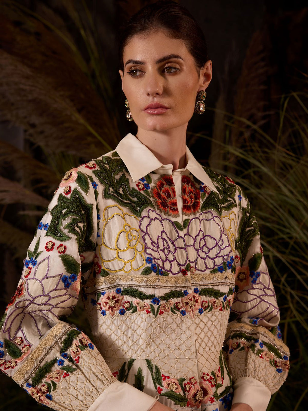 Floral Tapestry Gown - samantchauhan Apparel & Accessories