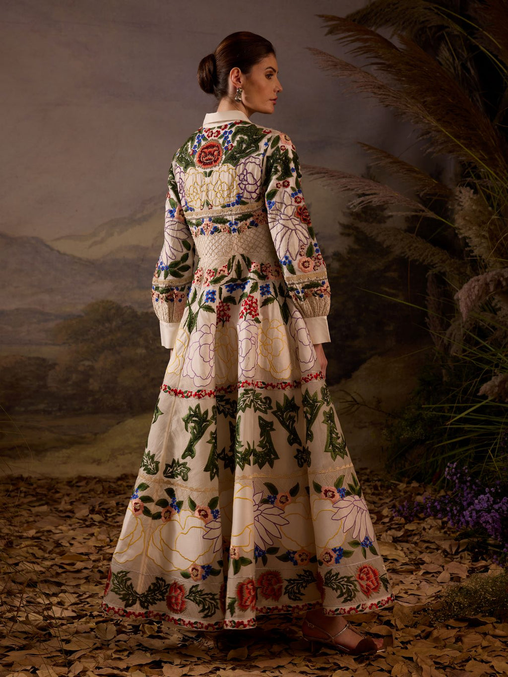 Floral Tapestry Gown - samantchauhan Apparel & Accessories