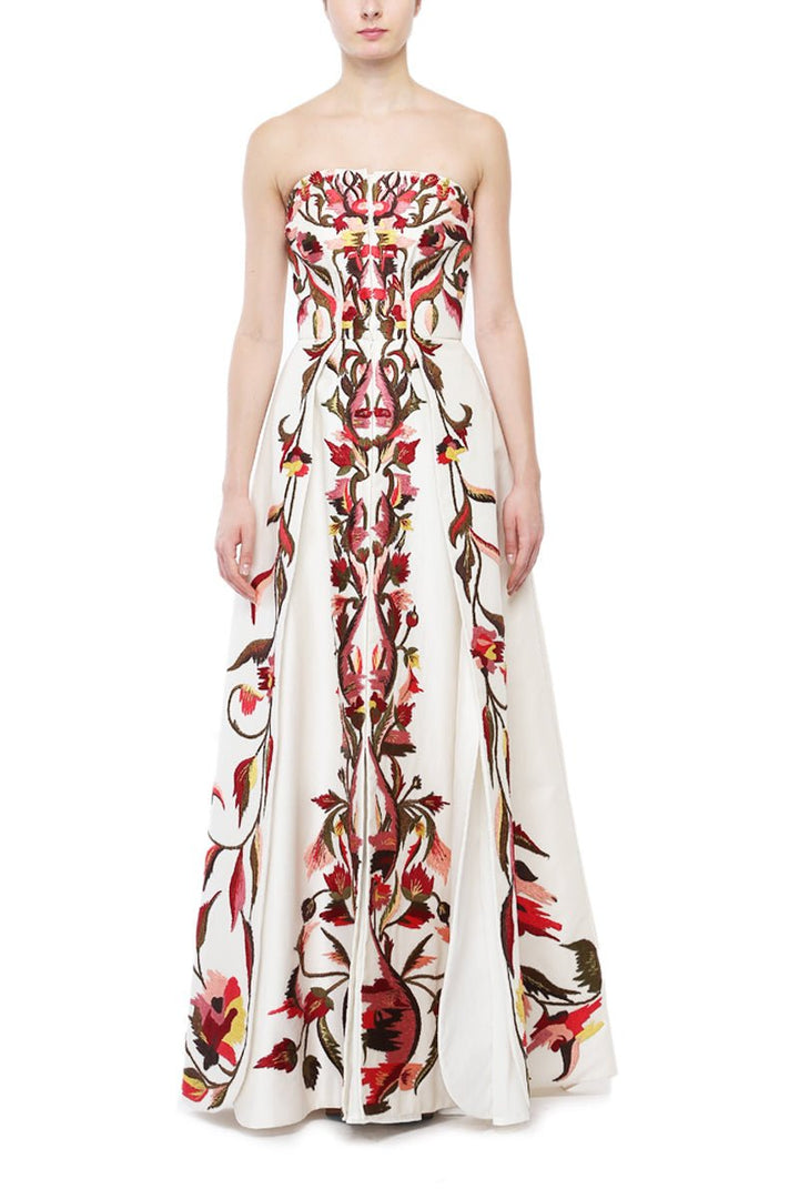 Front - opening Fit &amp; Flare Gown - samantchauhan