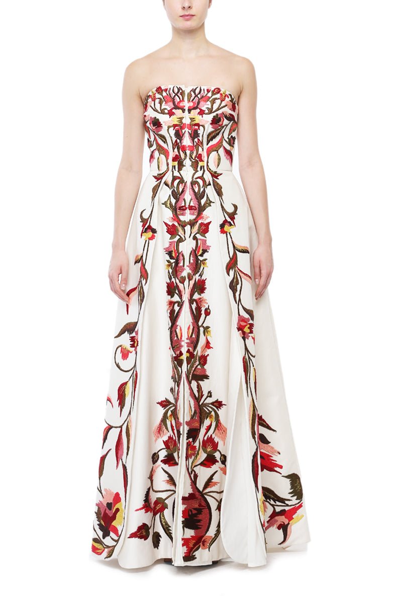 Front - opening Fit & Flare Gown - samantchauhan