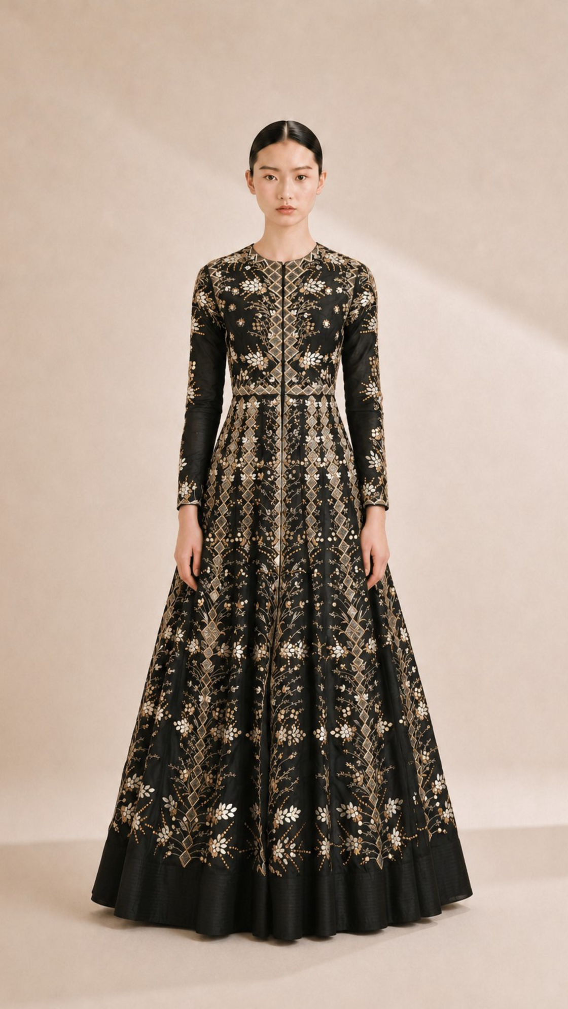 Paneled Gown