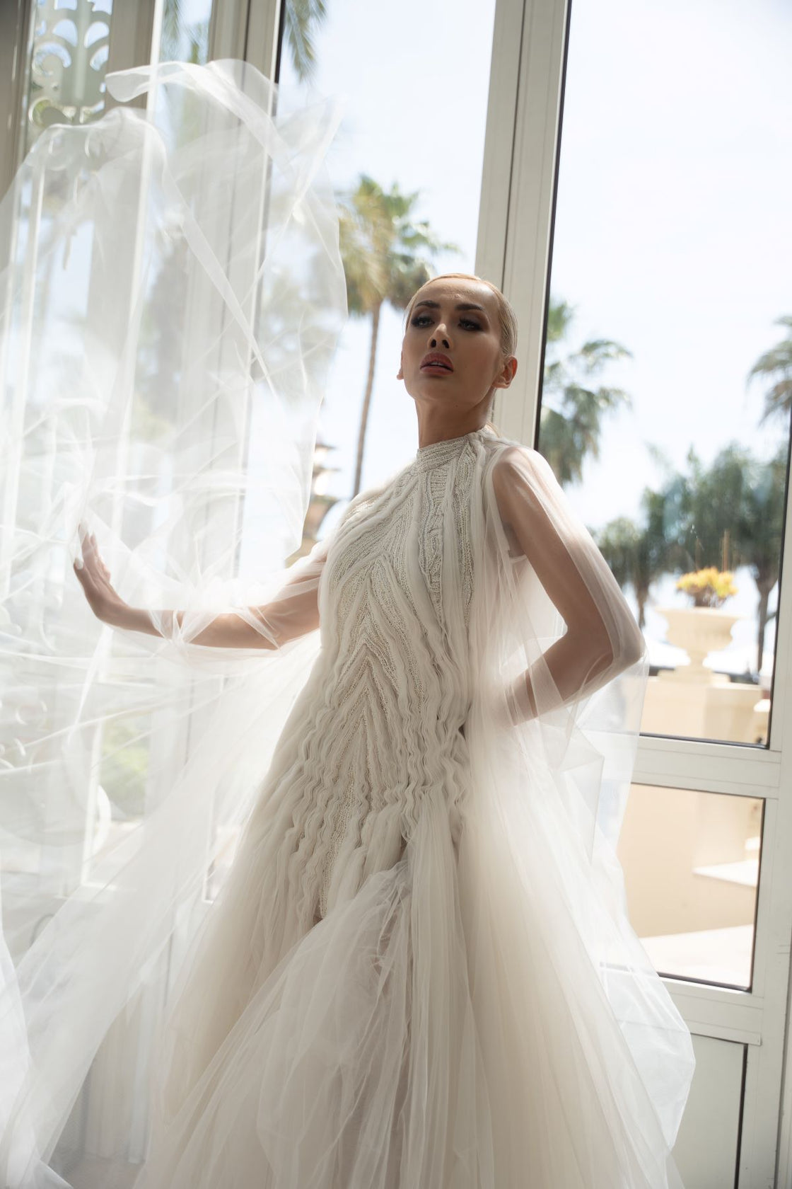 Radiate elegance in this ethereal white gown