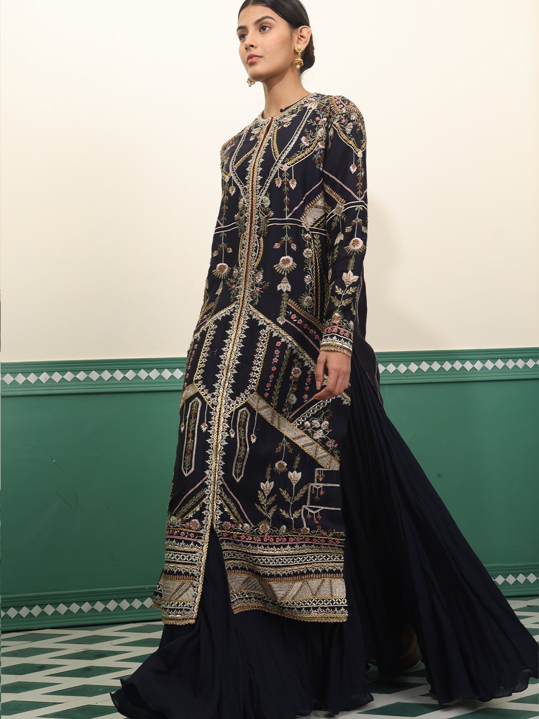 Jacket style kurta with cotton inner - samantchauhan Apparel & Accessories