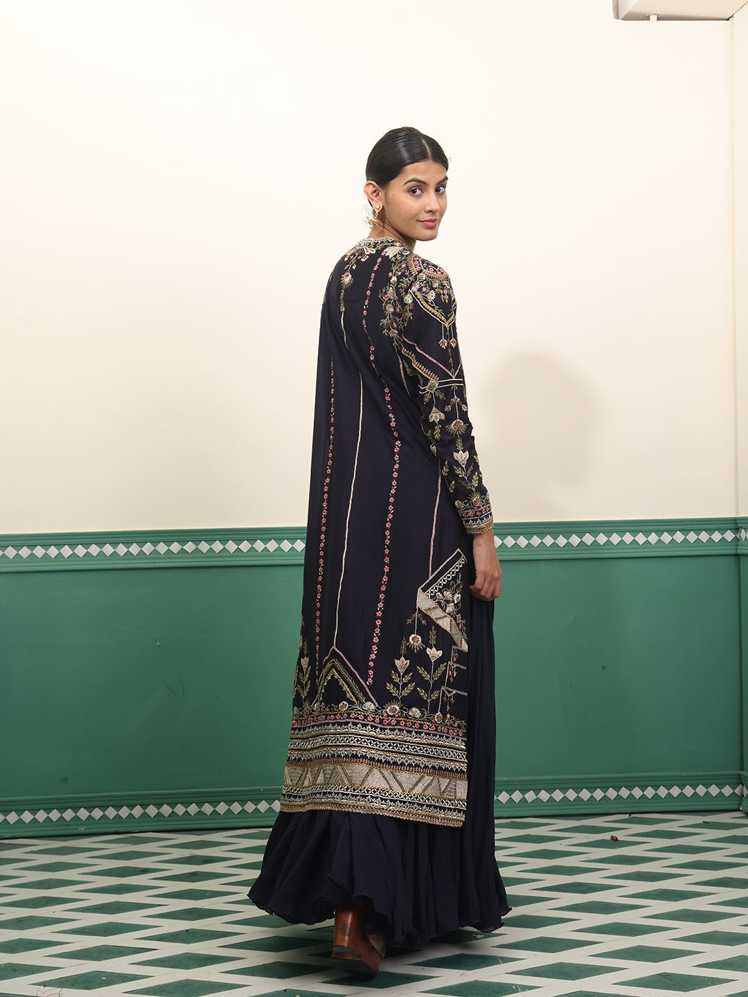 Jacket style kurta with cotton inner - samantchauhan Apparel &amp; Accessories