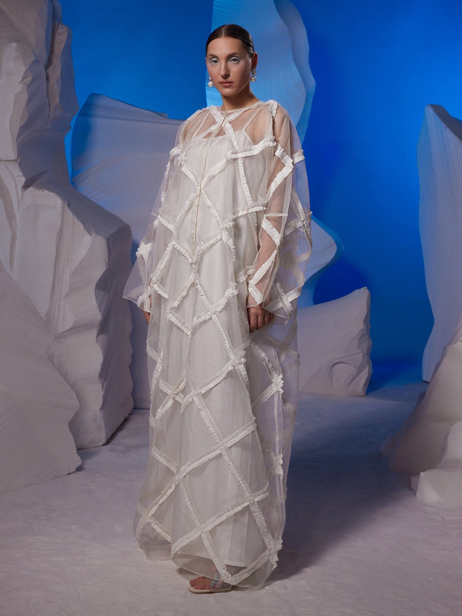 Kaftan with 3D applique work - samantchauhan Apparel & Accessories