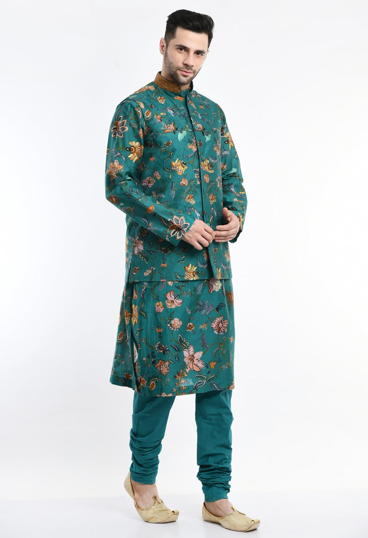 Kurta &amp; Churidar set topped with a waist coat - samantchauhan Apparel &amp; Accessories