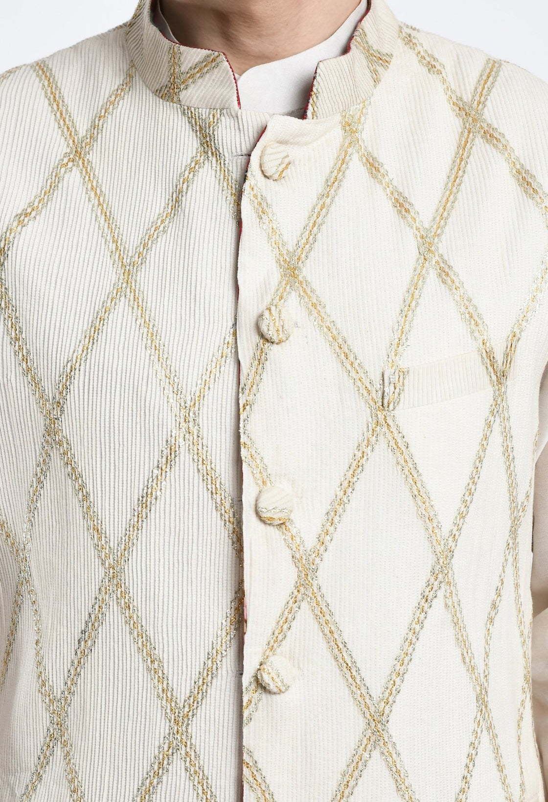Kurta & Churidar set topped with a waist coat. - samantchauhan Apparel & Accessories