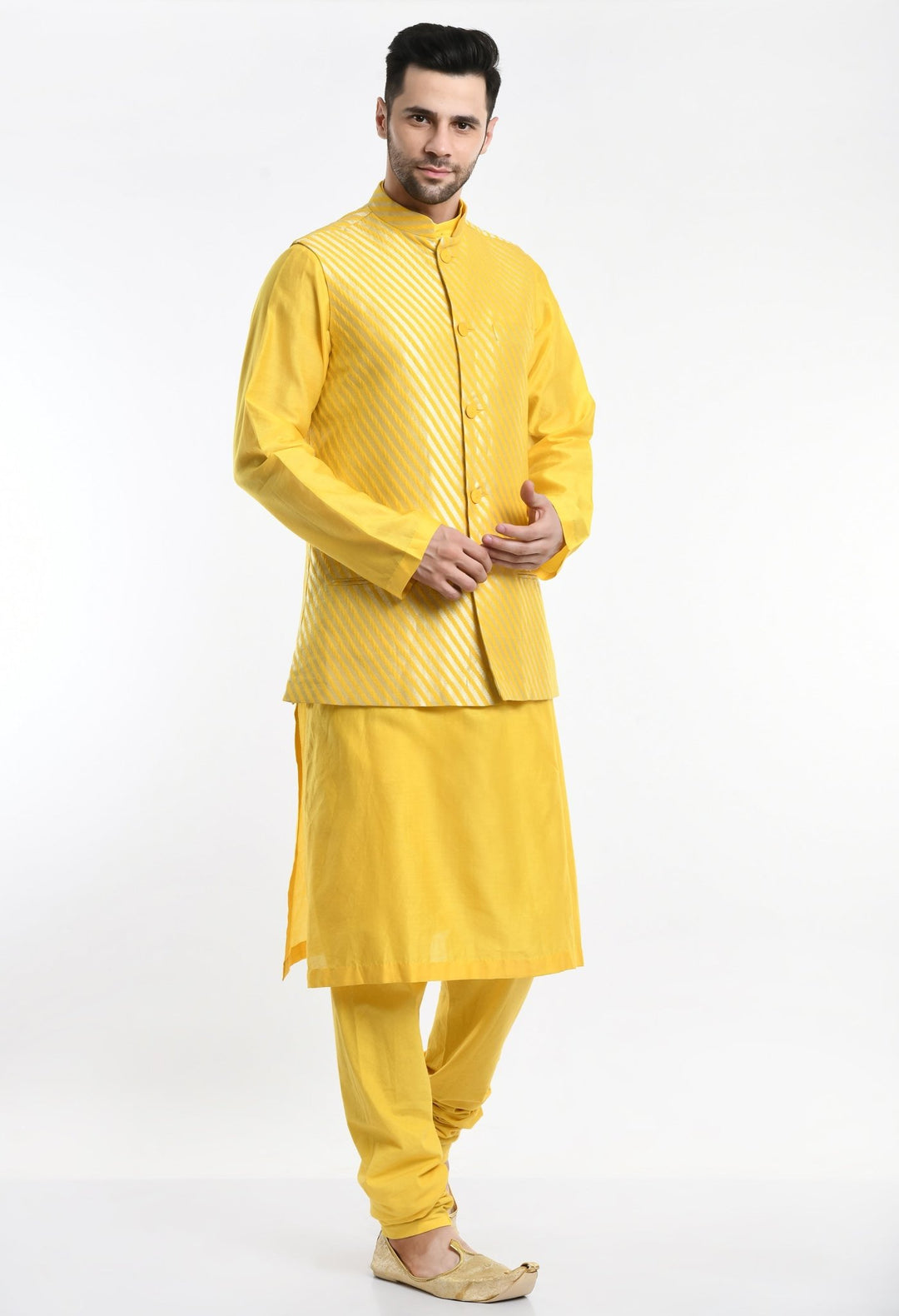 Kurta &amp; Churidar set topped with a waist coat. - samantchauhan Apparel &amp; Accessories