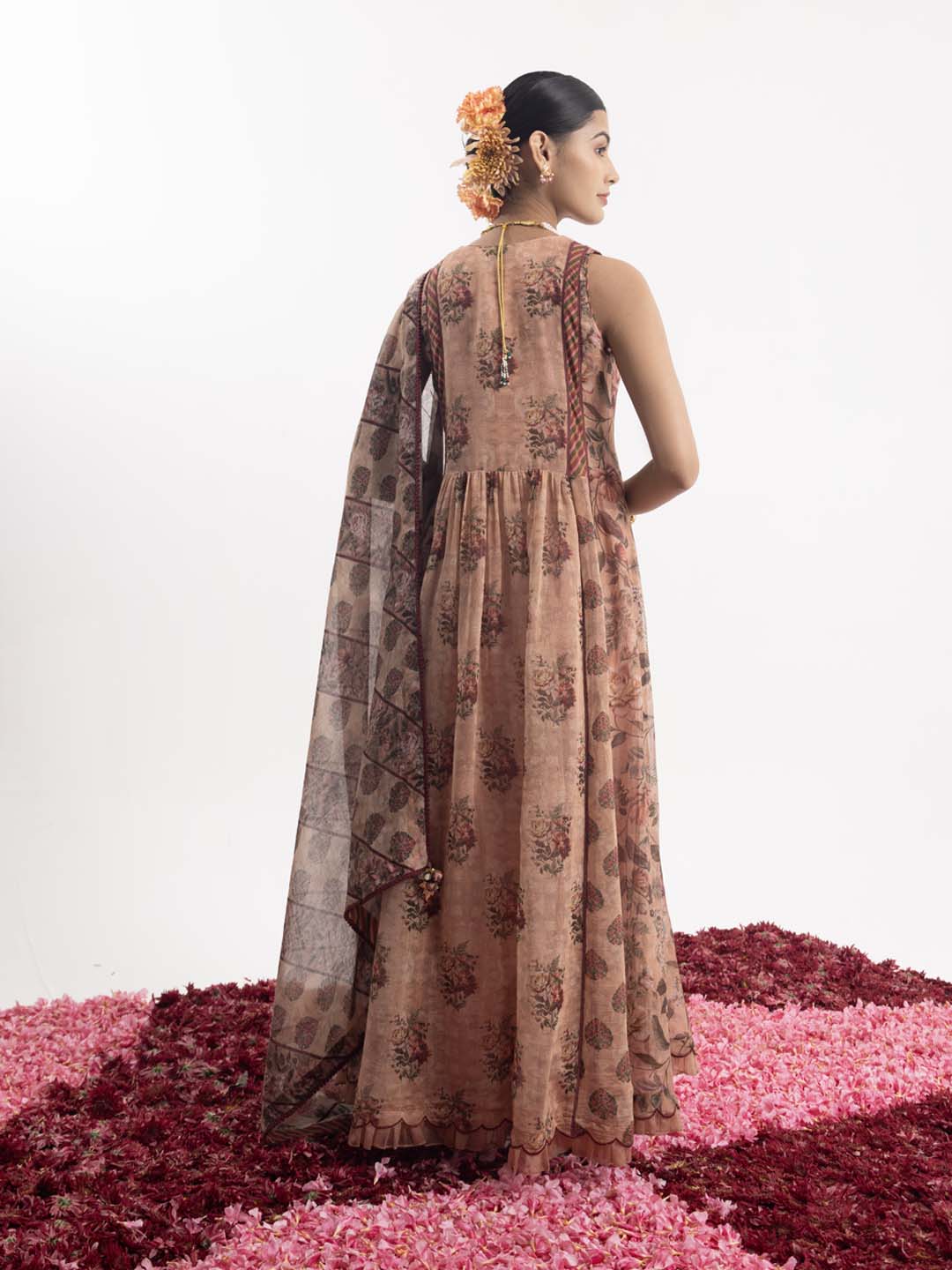 Long printed Kurt paired with dupatta and chudidar - samantchauhan Apparel &amp; Accessories
