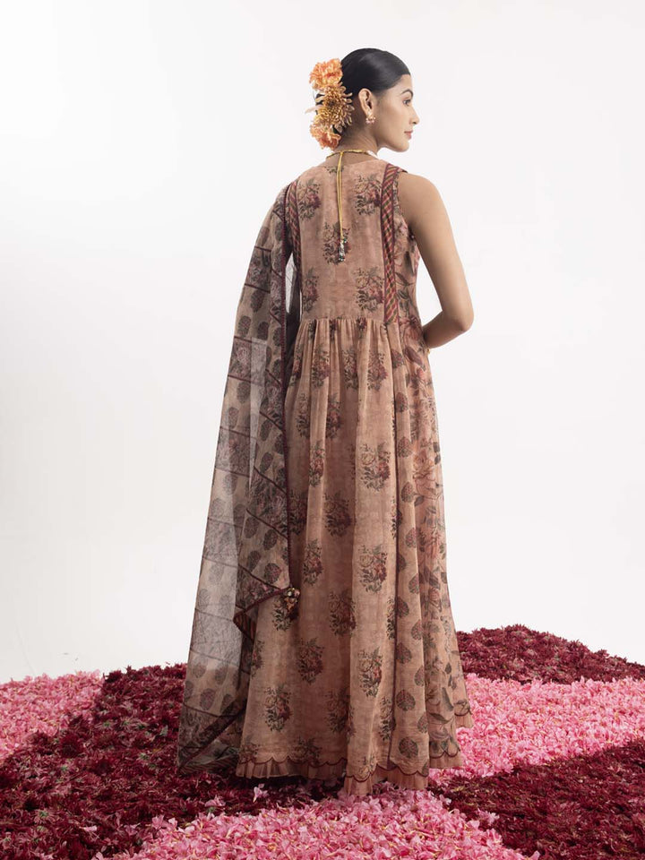 Long printed Kurt paired with dupatta and chudidar - samantchauhan Apparel &amp; Accessories