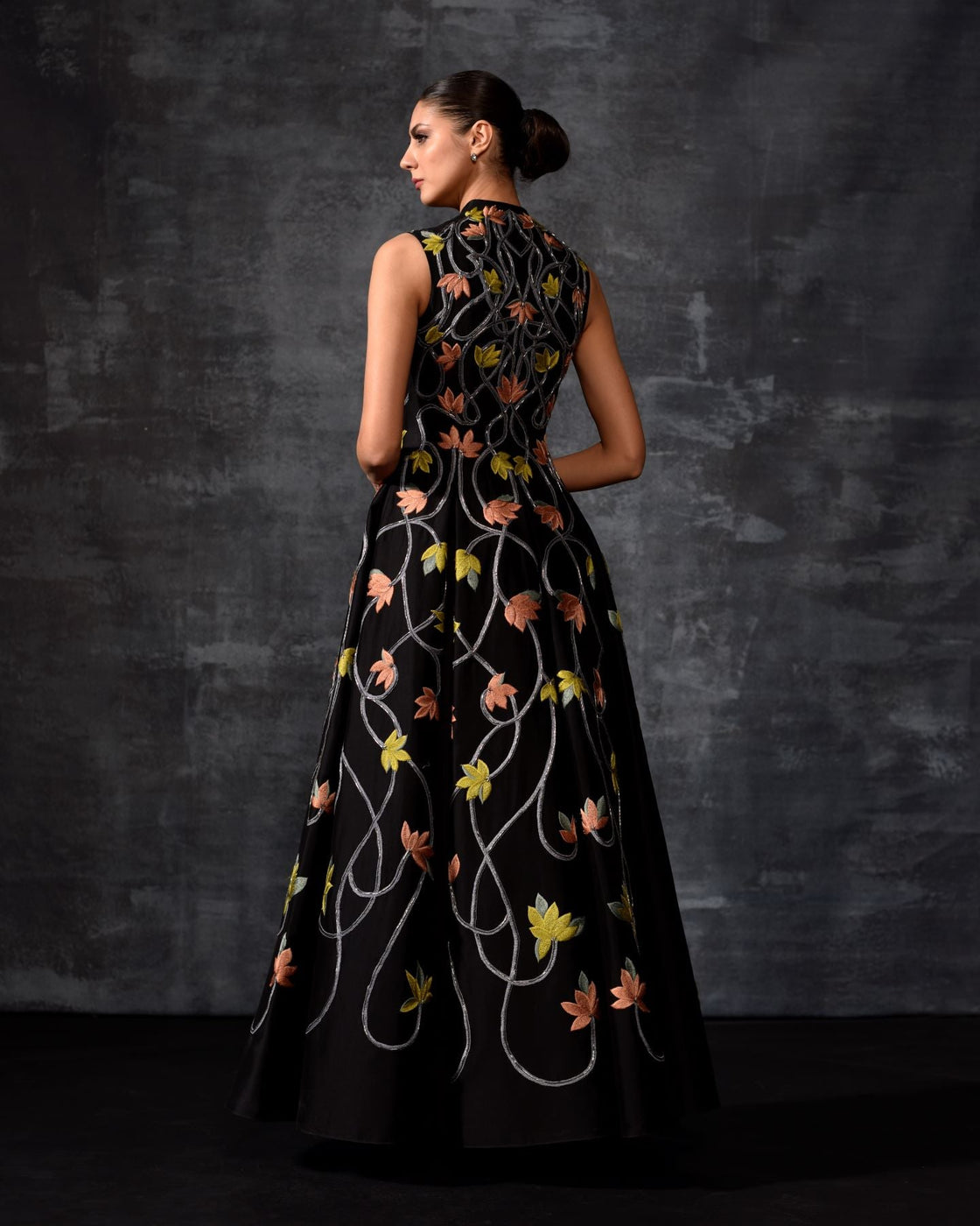 Make a bold statement in this sleeveless black gown - samantchauhan Apparel & Accessories