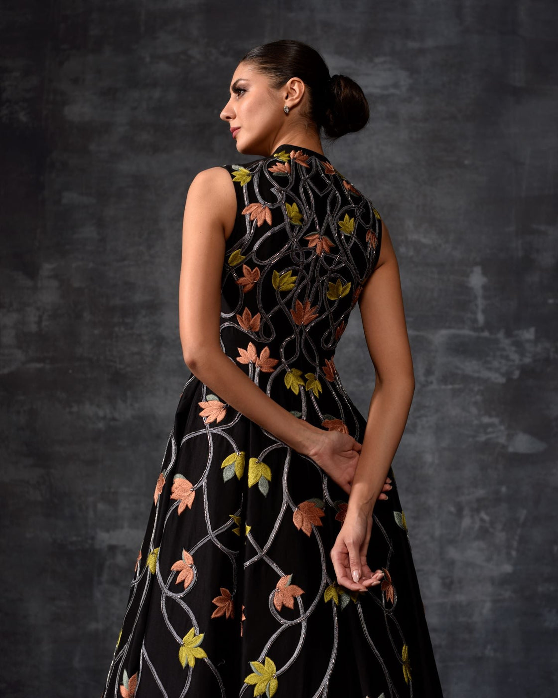 Make a bold statement in this sleeveless black gown - samantchauhan Apparel & Accessories