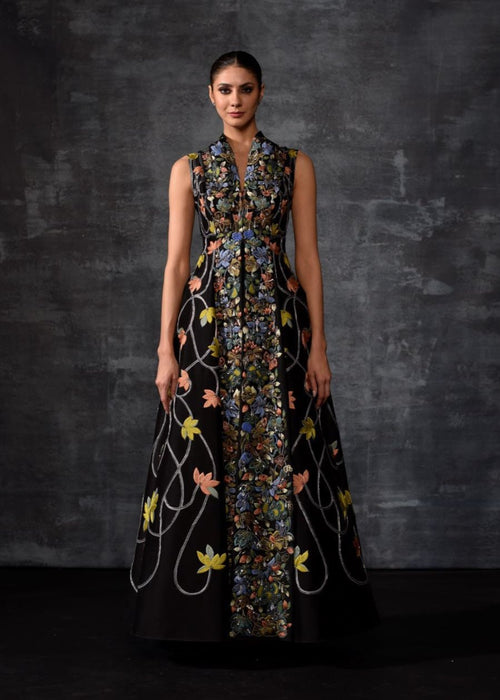 Make a bold statement in this sleeveless black gown - samantchauhan Apparel & Accessories