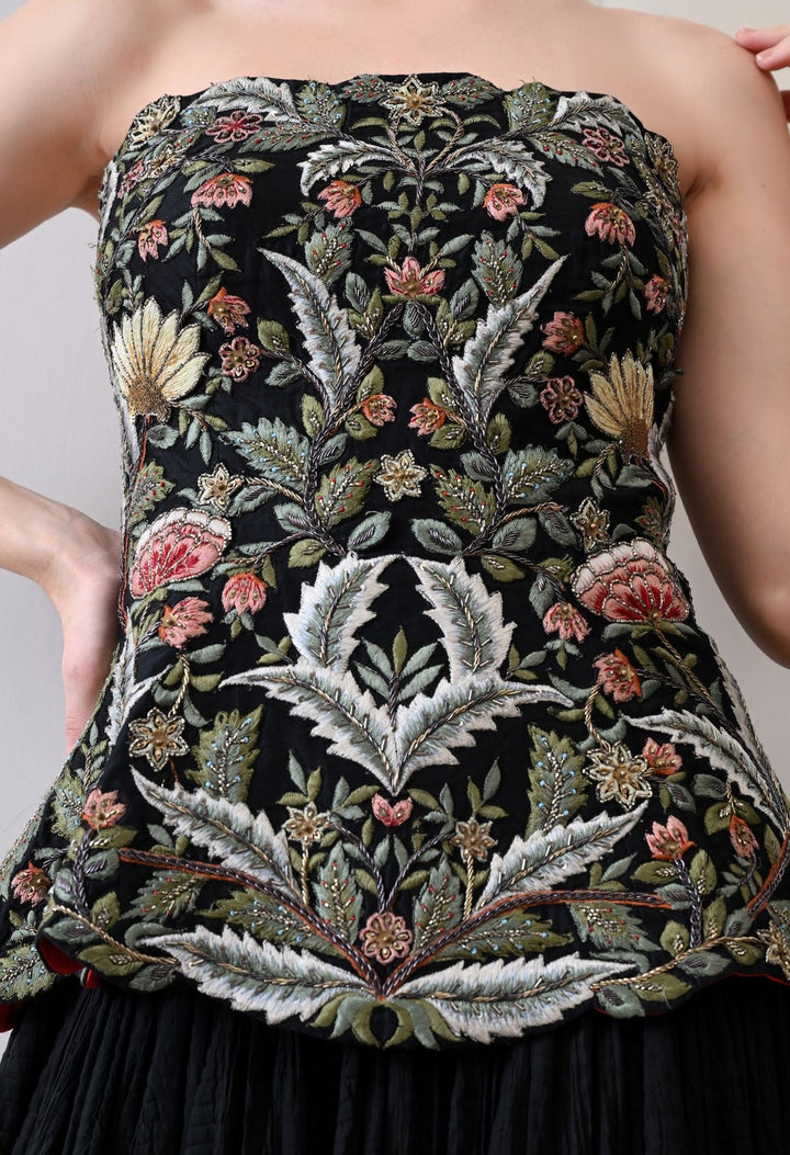 Merlot Bloom Corset Set - samantchauhan Apparel &amp; Accessories