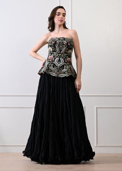 Merlot Bloom Corset Set - samantchauhan Apparel & Accessories