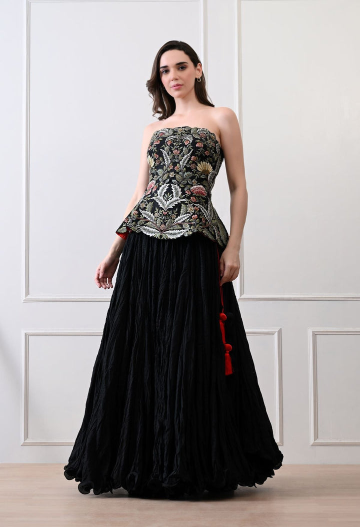 Merlot Bloom Corset Set - samantchauhan Apparel &amp; Accessories
