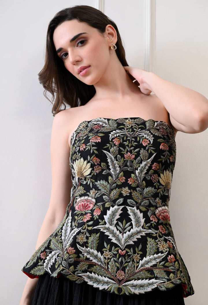 Merlot Bloom Corset Set - samantchauhan Apparel &amp; Accessories