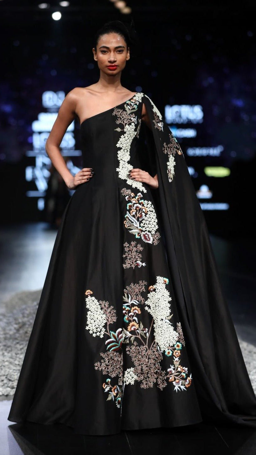 ONE SHOULDER GOWN - samantchauhan