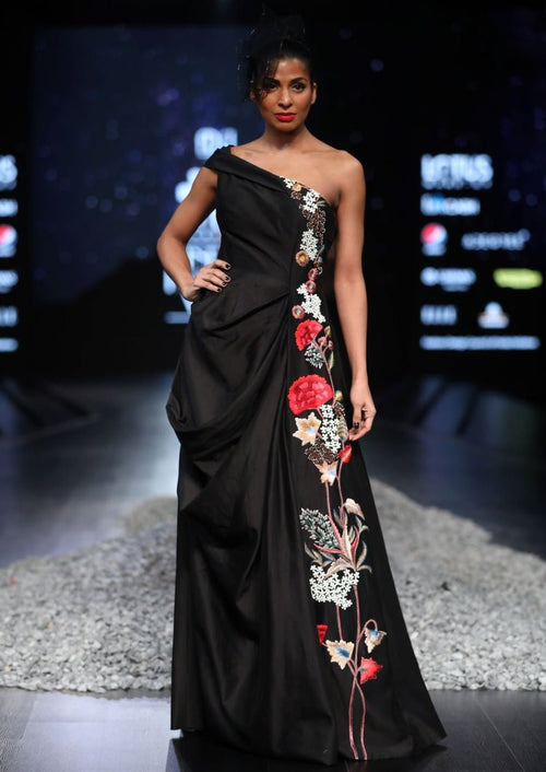One shoulder gown - samantchauhan