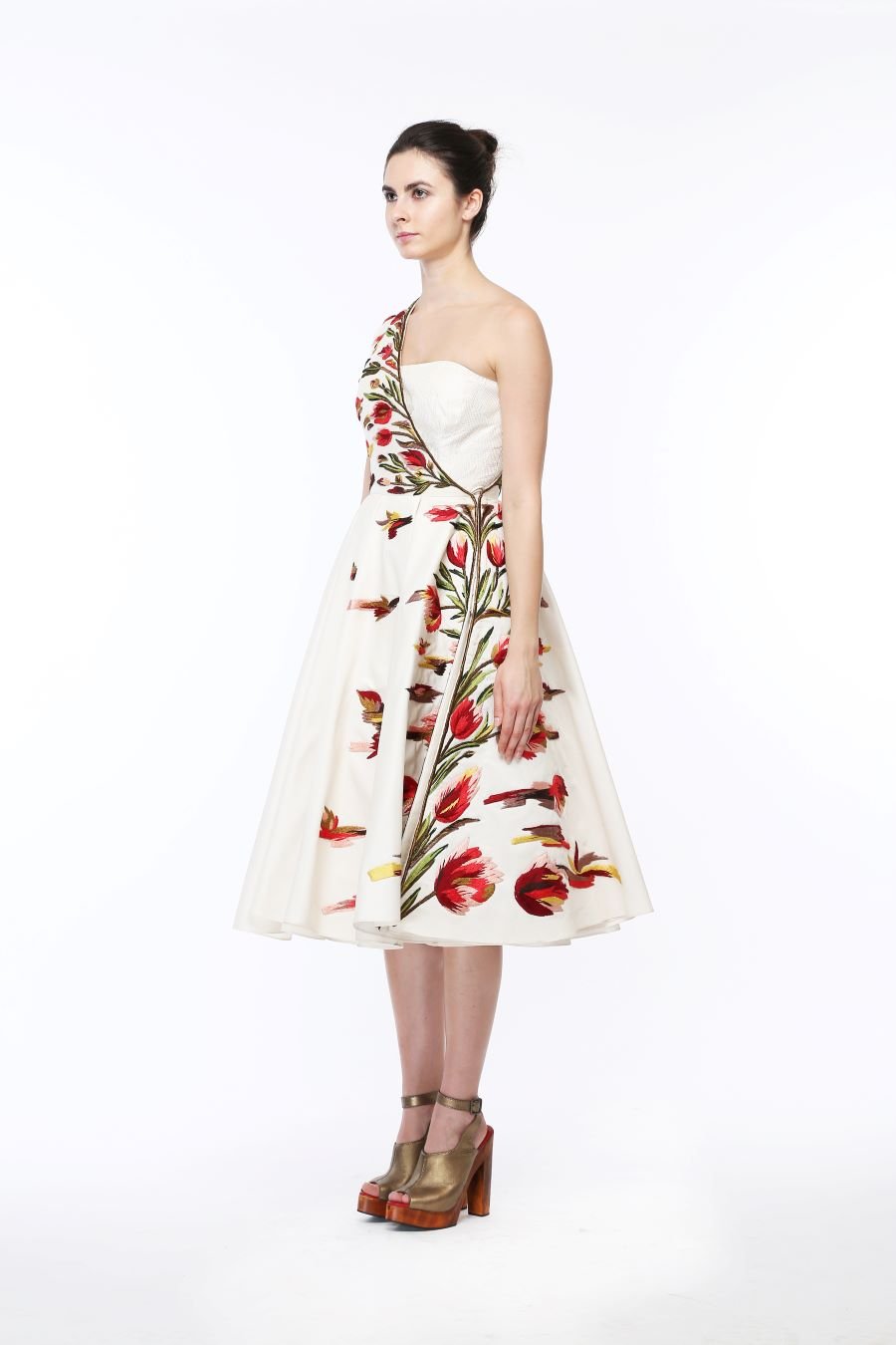 One - side Shoulder Dress - samantchauhan