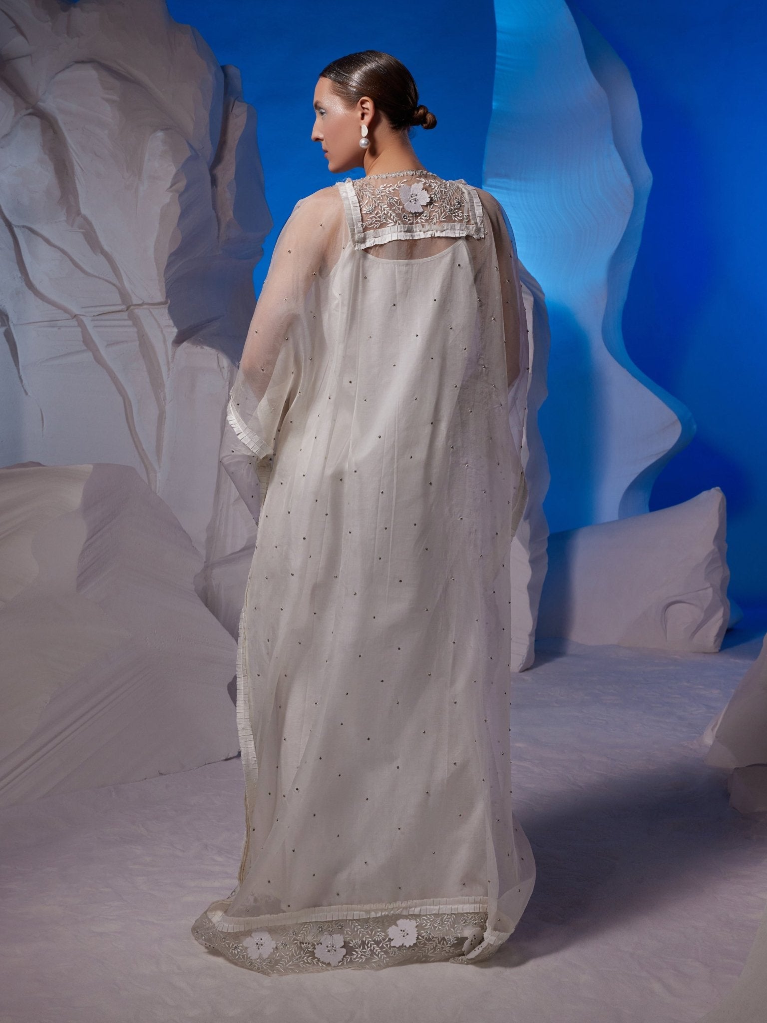 Organza front open kaftan - samantchauhan Apparel & Accessories