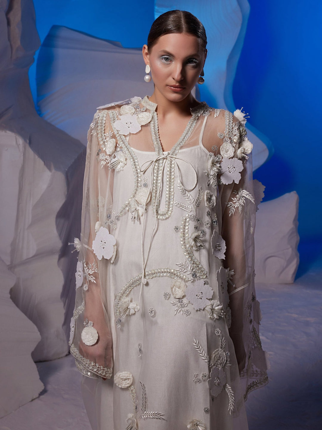 Organza kaftan with cotton silk slip inner - samantchauhan Apparel &amp; Accessories