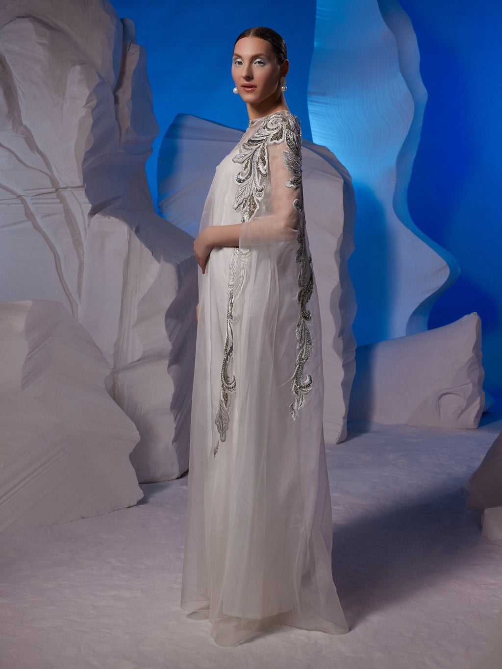 Organza kaftan with cotton silk slip inner - samantchauhan Apparel & Accessories