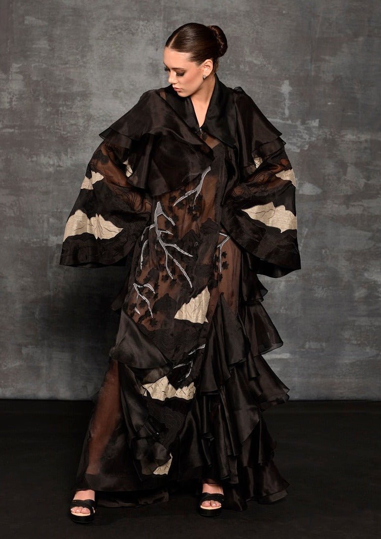 Organza silk kurta adorned with fabric frill - samantchauhan Apparel & Accessories